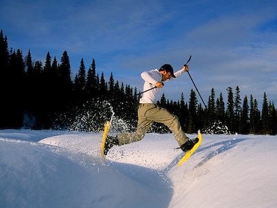 Alaska winter sports include snow shoeing